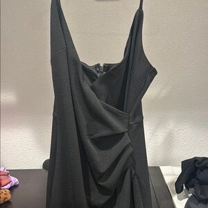 Elegant Black Draped Dress
